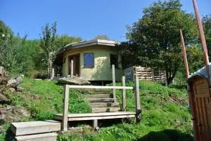 The straw bale roundhouse and big yurt ty mam mawr eco retreat centre