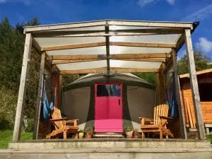 Ty crwn bach idris yurt 4 off grid sustainable eco glampsite and glamping