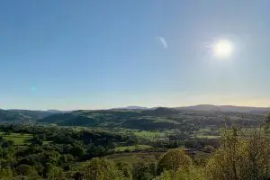 A sunny may afternoon in the dee valley looking out at arenig fawr from just above ty mam mawr eco retreat centre 1 off grid sustainable eco glampsite and glamping