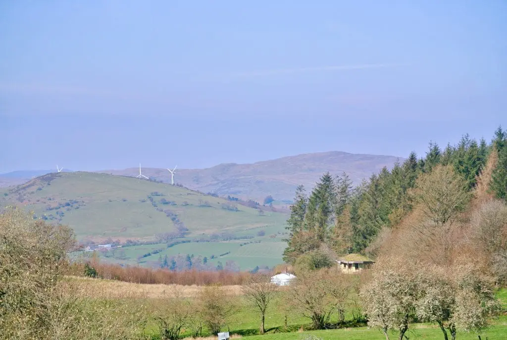 Ty mam mawr in the morning roundhouse and big yurt off grid sustainable eco glampsite and glamping
