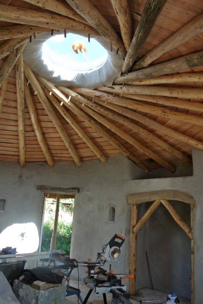 Reciprocal frame roof and central skylight...wow!!!