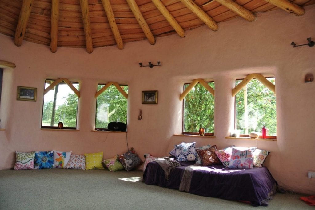 Inside the womb with a view - Ty Mam Mawr straw bale roundhouse