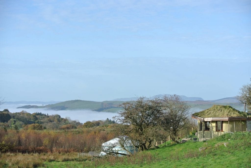 Looking out west we can see Arenig Mawr in the distance - Ty Mam Mawr eco retreat centre