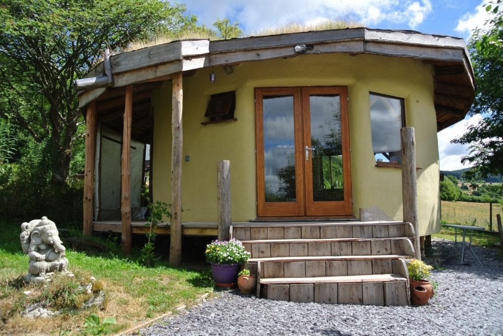 Straw bale roundhouse - eco retreat centre - North Wales