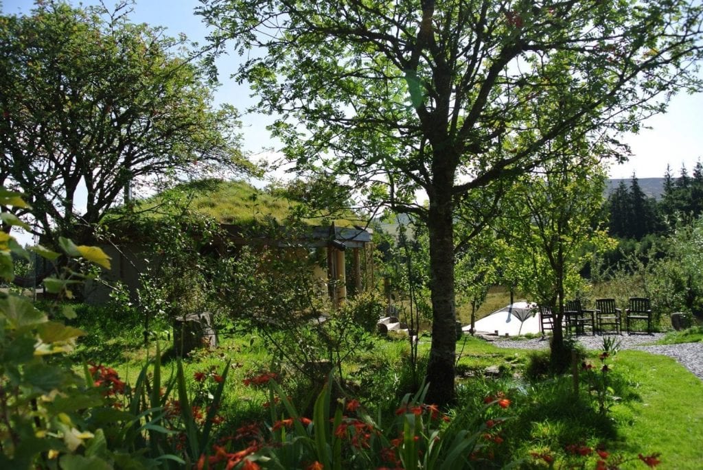 The roundhouse, rowan trees, hare and hounds and Ty Crwn Mawr