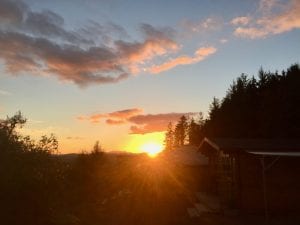Sunset 1 off grid sustainable eco glampsite and glamping