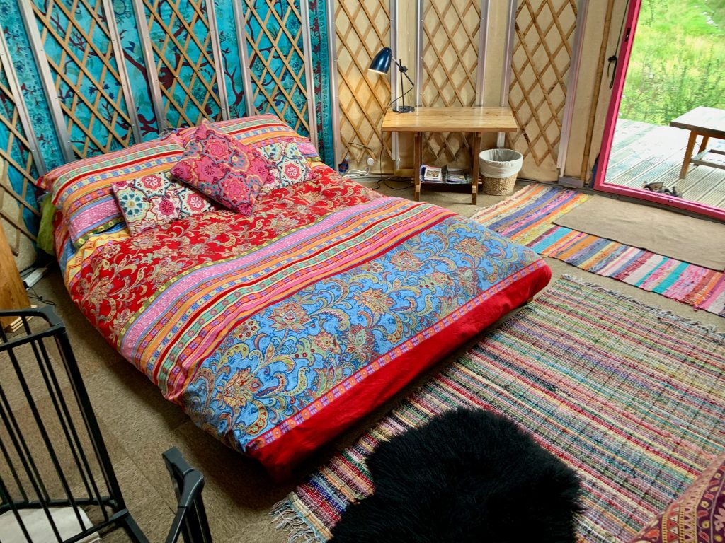 Ty crwn bach idris yurt inside 1 off grid sustainable eco glampsite and glamping