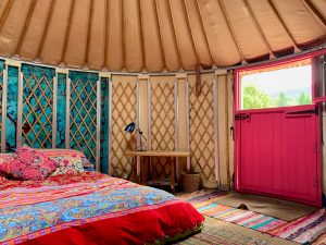 Ty crwn bach idris yurt inside 5 off grid sustainable eco glampsite and glamping