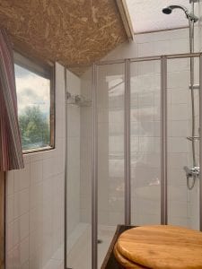 Ty crwn mawr yurt bathroom compost loo with a view off grid sustainable eco glampsite and glamping