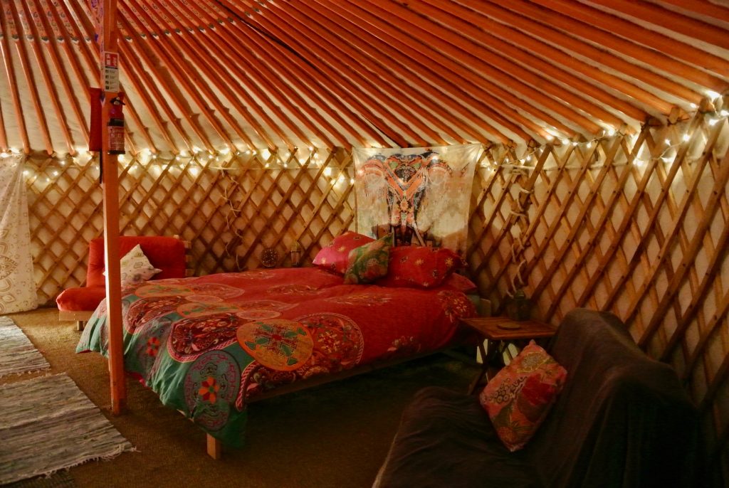 Ty crwn mawr yurt interior 21 off grid sustainable eco glampsite and glamping